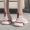 Giày thun lưới màu đỏ co giãn nữ 2019 hè mới thoáng khí cao giúp sinh viên thường xuyên đi giày thể thao hoang dã - Giày cao gót