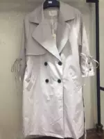 Taogejia 2018 sản phẩm mới phải nhập các màu khí rắn đôi ngực vành đai bảy điểm tay áo với áo gió áo gió dài áo khoác đẹp