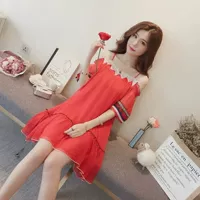 Phụ nữ mang thai váy mùa hè mô hình thời trang 2018 từ mới cổ áo sexy dress nữ voan ngọt ngào thai sản dress mùa hè ăn mặc đầm bầu dự tiệc cao cấp