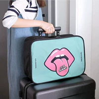 Hàn quốc dễ thương phim hoạt hình du lịch xách tay lưu trữ bag nội trú túi hành lý lớn quần áo xe đẩy trường hợp hoàn thiện gói vali size m