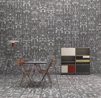 Импортная студийная работа обои 1-индустрия 2-лабиринтная 3-первая настенная роспись