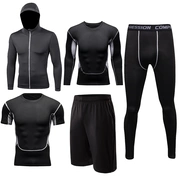 Quần áo thể dục hai mảnh phù hợp với nam giới thể thao vớ phòng tập thể dục đào tạo quần áo khô nhanh quần áo dài tay mùa thu và mùa đông chạy quần áo