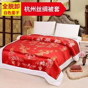 Genuine Hangzhou lụa gấm satin đám cưới chăn chăn lụa chăn cưới trăm trẻ em là con rồng và phượng - Quilt Covers