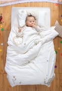 Baba Gấu Mẫu Giáo ba mảnh màu bông bé bộ đồ giường cotton 3-5-6 bộ có thể được tùy chỉnh mẫu giáo bộ đồ giường