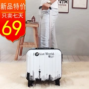 Xu hướng gương mini lên máy bay vali nhỏ 18 inch vali nữ phổ quát bánh xe đẩy trường hợp vali nhỏ khóa hộp