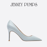 Магазин возвращается через тысячу четырех цветов серии цветов Zhou Zhenni, Yan Yuexiang, Haze, синие высокие каблуки, тонкие каблуки женского