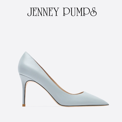 Магазин возвращается через тысячу четырех цветов серии цветов Zhou Zhenni, Yan Yuexiang, Haze, синие высокие каблуки, тонкие каблуки женского