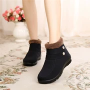 2018 mới giày Bắc Kinh cũ giày cotton nữ cộng với nhung ấm áp giày chống trượt cho mẹ giày cotton cao để giúp giày cotton trung niên