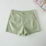 Quần short cotton và vải lanh nữ mùa hè mới 2019 quần linen hoang dã Hàn Quốc kẹo mềm màu lanh quần nóng - Quần short quần short nữ cạp cao