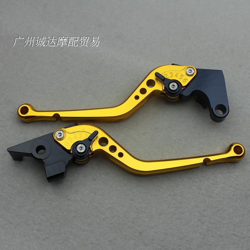 1 Pair Of Long Handle GoldFor Yamaha motorcycle FZ6 Modified parts FZ8 brake Handlebar FZ1 ox horn CNC Handle pull rod