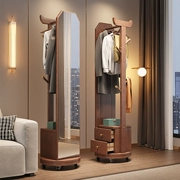 Tủ gương trang điểm toàn thân gỗ chắc chắn tích hợp giá treo áo tủ gương đứng gỗ cao su siêu bền