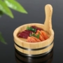 Nhật Bản và Hàn Quốc xử lý duy nhất xử lý thùng gỗ sushi tấm gỗ sushi sashimi nồi nồi đặc trưng nghệ thuật món ăn bộ đồ ăn hải sản đĩa - Tấm khay đựng ấm chén bằng gỗ đẹp