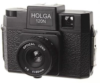 LOMO camera Holga 120N rò rỉ ánh sáng thạc sĩ nhựa màu đen ống kính nhựa có thể được kết nối với màu flash máy ảnh retro film fuji