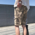 Dụng cụ quần short nam mùa hè Harajuku xu hướng đường phố ngụy trang hoang dã lỏng năm-quần tide thương hiệu phong cách Mỹ quần Yu Wenle Quần làm việc