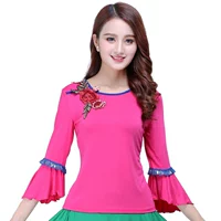 Розовая красная середина рукава синие полоски