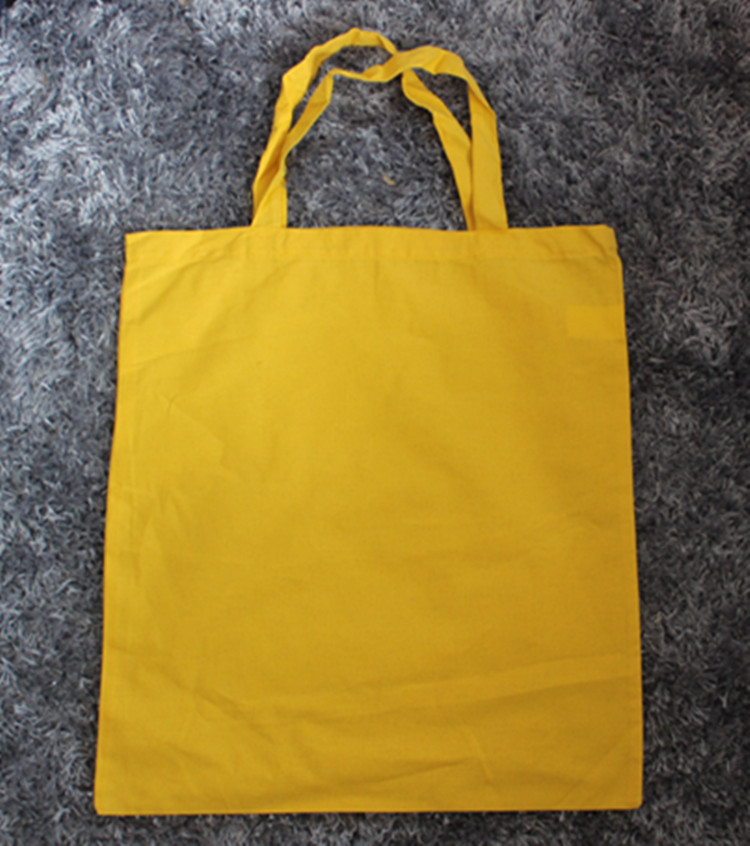 Yellowforeign trade Japan and Korea blank Solid color canvas The single shoulder bag  cotton Hand painted Graffiti handbag DIY environment protection Shopping bag