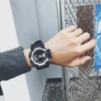 Брендовые универсальные электронные водонепроницаемые трендовые мужские часы подходит для мужчин и женщин для влюбленных