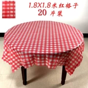Fang Yi dùng một lần khăn trải bàn dày lên tiệc khách sạn khăn trải bàn màu đỏ khăn trải bàn cưới bằng vải nhựa tròn bàn vải 20 - Các món ăn dùng một lần
