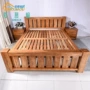 Giường gỗ nguyên khối Trung Quốc Old Elm giường đôi 1,8 m Đồ gỗ rắn nguyên chất Bàn gỗ nguyên khối - Bàn ghế ngoài trời / sân ghế thư giãn ban công