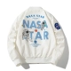 áo khoác nam có mũ NASA chung áo khoác mùa xuân và mùa thu phi công mới áo khoác nam nữ cặp đôi thủy triều thương hiệu Mỹ dáng rộng đồng phục bóng chày áo khoác jean nam