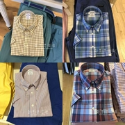 Điểm mới Brooksbrothers Booker Brothers Slim Dài tay áo ngắn tay áo sơ mi kẻ sọc - Áo