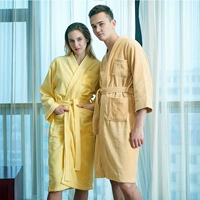 Банный халат подходит для мужчин и женщин, хлопковое бархатное мягкое весеннее полотенце для влюбленных