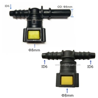 D8 Peugeot 207 bộ lọc tee chung xe nhiên liệu phương pháp ống xe đặc biệt tee nữ kết nối clip - Sửa đổi ô tô chổi vệ sinh điều hòa ô tô