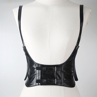 taobao agent Fashionable black suspenders, brand suit, belt, brace, punk style, lifting effect
