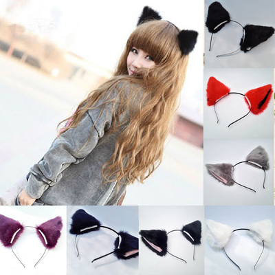 taobao agent COS prop cat lady lolita fox demon Bawei fox ears anime performance headwear plush cat ear hoop