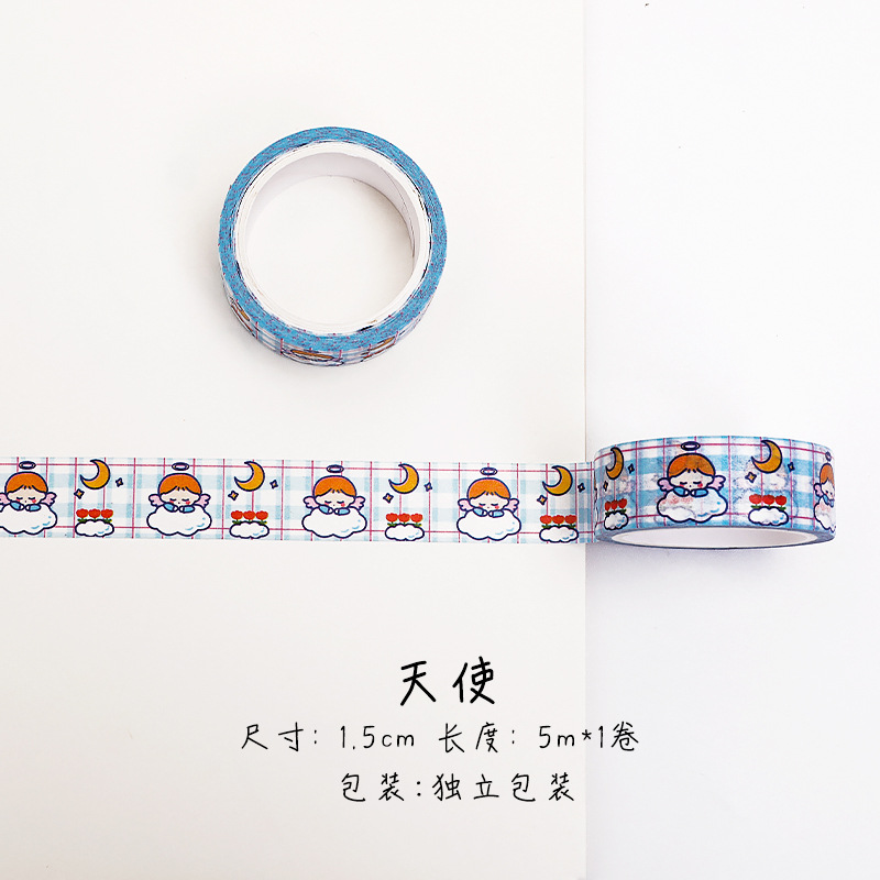 AngelCartoon Bear Paper and tape lovely Girlish heart DIY Hand account source material decorate colour Small sticker 5 rice