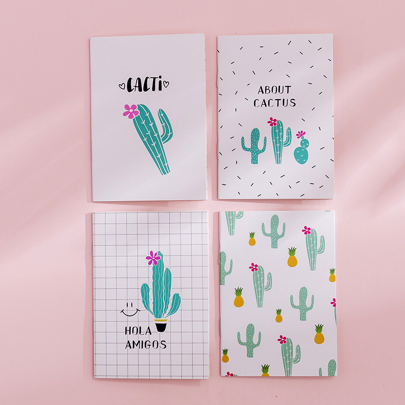22 Cactus SeriesWith you Stationery Little book Cartoon Notepad Soft copy kindergarten pupil prize Little gift gift