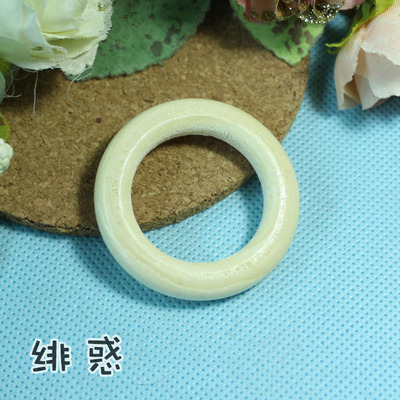 taobao agent Wooden ring wooden ring wood ring log color 1 yuan 1 outer diameter 2.4cm crimson DIY manual accessories