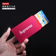 Thủy triều thương hiệu ví kim loại nam giới và phụ nữ siêu mỏng gói thẻ nhỏ ID nhôm chủ thẻ ngân hàng đa thẻ bộ thẻ tín dụng