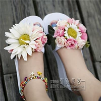 Слайдеры на платформе, тапочки, летняя модная высокая пляжная обувь, в цветочек, в корейском стиле, пляжный стиль