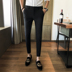 Mùa xuân mới màu đen quần dài quần âu nam giới của Hàn Quốc thanh niên chân quần nam tự trồng chín điểm xu hướng quần Quần