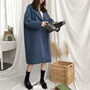 Áo len mùa thu 2018 mới của phụ nữ Hàn Quốc áo len mỏng mỏng kích thước lớn dài áo len lông thủy triều áo cardigan