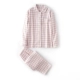 Mùa thu và mùa đông sản phẩm mới cotton flannel đồ ngủ nữ kẻ sọc cotton chải nam dài tay phù hợp với dịch vụ nhà - Nam giới