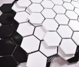 Шестиугольная белая черная мозаика