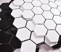 Шестиугольная белая черная мозаика