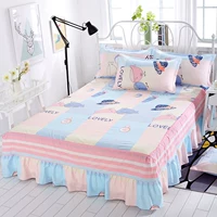 Váy ngủ bốn mảnh chần 1.8 2.0m trải giường 2x2.3 chăn quilt 2.2x2.4 mét 1.5 phong cách châu Âu ga giường có viền