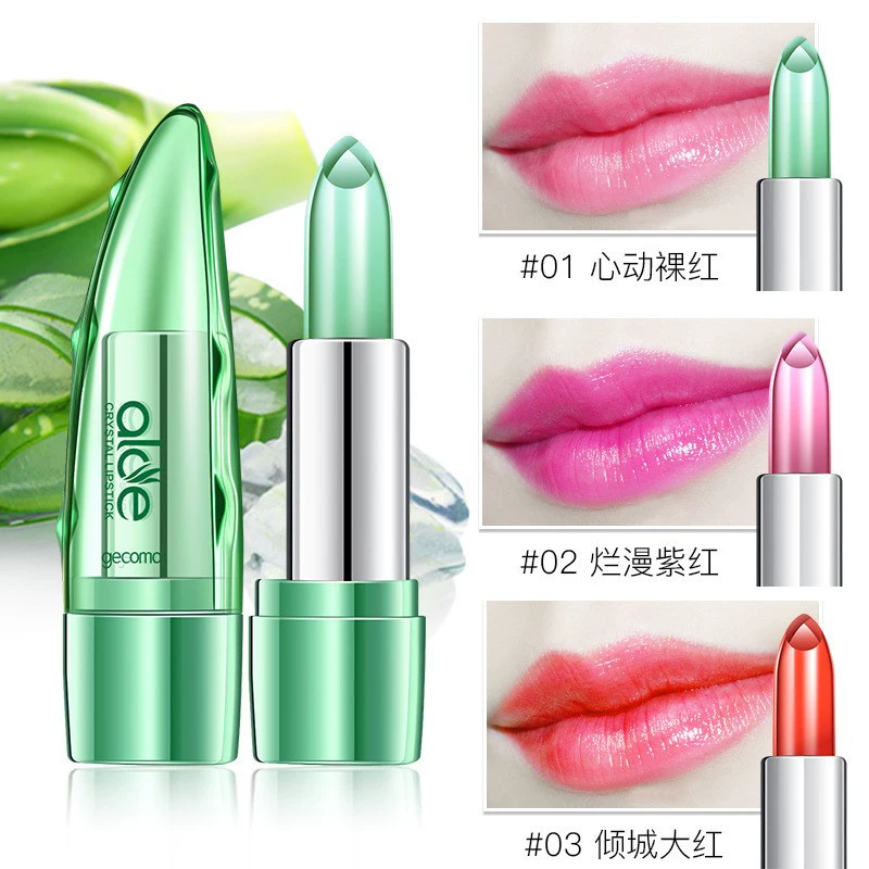 Son dưỡng môi thay đổi màu dạng thạch của Zhang Yixing cùng phong cách của Gao Xiao Hu Chuang Qi Jin Sheng Li Jiaqi Lip Care Lip Balm có thể ăn được. - Son môi