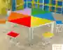 Bàn đào tạo học sinh màu sắc kết hợp đồ nội thất trường học lục giác sửa chữa lớp học nghệ thuật bàn trẻ em - Nội thất giảng dạy tại trường bảng viết phấn