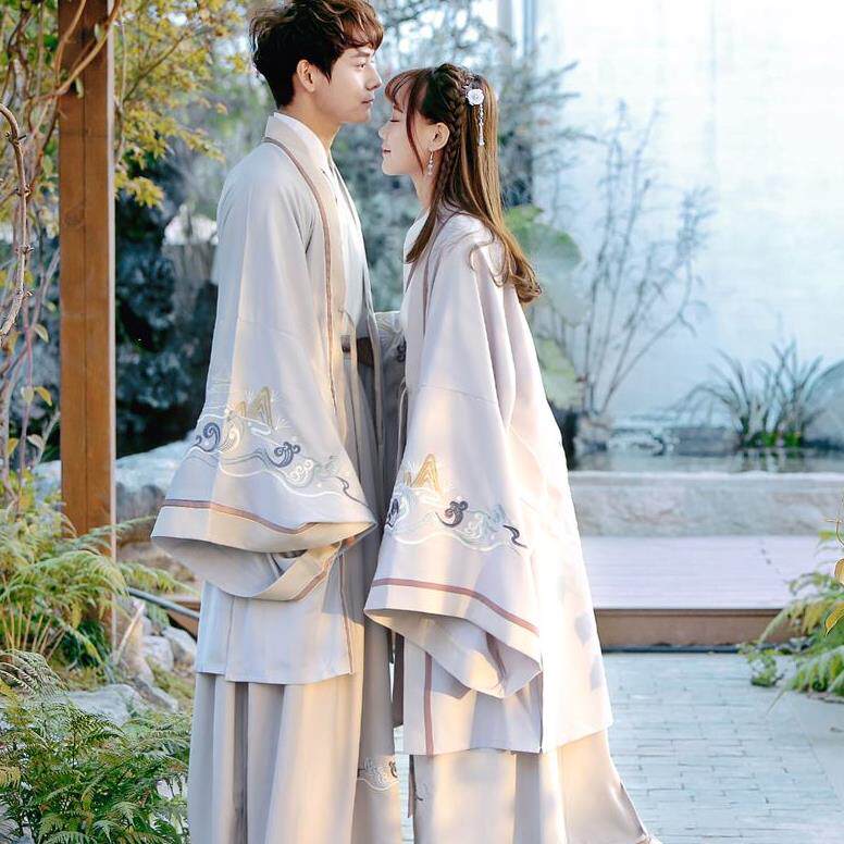 白色汉服男 超仙古风男士仙气飘逸 雪纺古装侠客书生春秋传统长袍商品