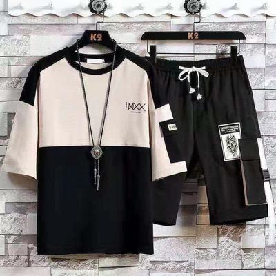【套装】2021夏季新款韩版潮流个性休闲两件套青少年运动时尚夏装