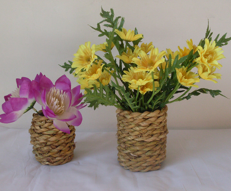 教程丨铁桶草绳复古田园风花瓶