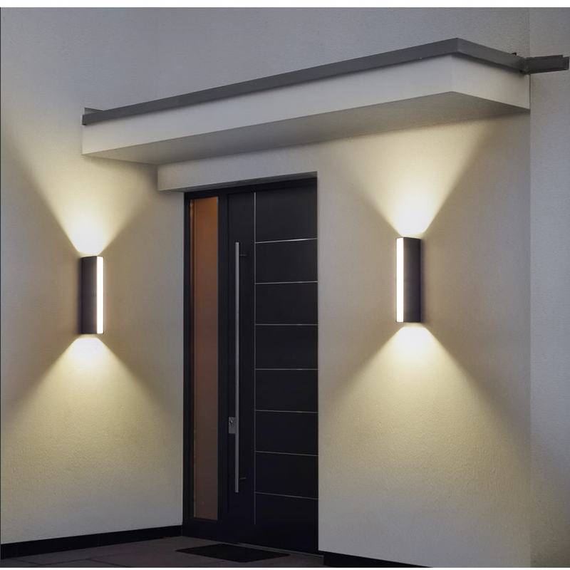 Đơn giản ngoài trời đèn tường chống nước LED ngoài trời Bắc Âu cầu thang lối đi đèn sáng tạo sân tường ngoại thất đèn tường ban công đèn năng lượng mặt trời gắn tường đèn năng lượng mặt trời ốp tường