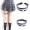 Cô gái Nhật Bản từ PU kim loại hình trái tim tròn bằng da đùi nhẫn punk chân nhẫn chuỗi chân trang trí garter - Nịt Tất