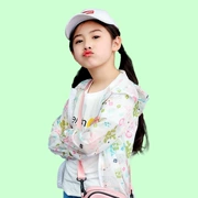 Áo khoác nhỏ đi biển Hàn Quốc quần áo ngoài trời dễ thương trẻ em nhẹ nhàng chống nắng quần áo chống nắng quần áo trẻ em bên bờ biển hipster - Quần áo ngoài trời cho trẻ em