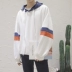 2018 Hồng Kông gió áo len nam đầu đội mũ trùm đầu thủy triều sinh viên Hàn Quốc phiên bản khâu người đàn ông mới của mùa xuân thời trang thể thao áo khoác áo hoodie nam form rộng Áo len