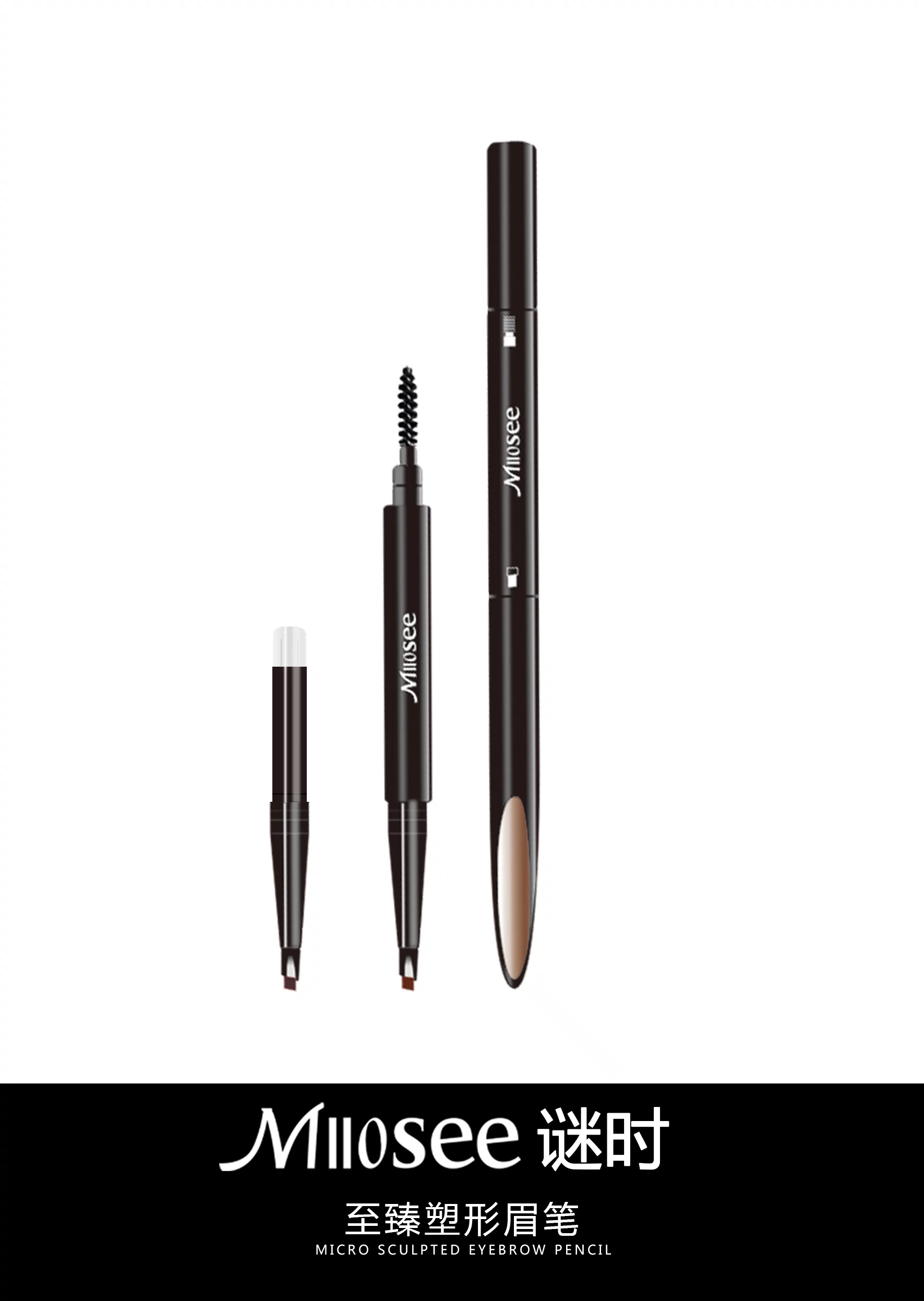 Bí ẩn đối với Zhen Shaping Eyebrow Pencil Lõi thay thế miễn phí, Màu dễ dàng, Độ hoàn màu cao Bút lông hai đầu Triangle Refill - Bút chì lông mày / Bột / Stick